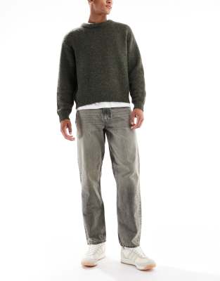 ASOS DESIGN straight fit jeans in gray wash