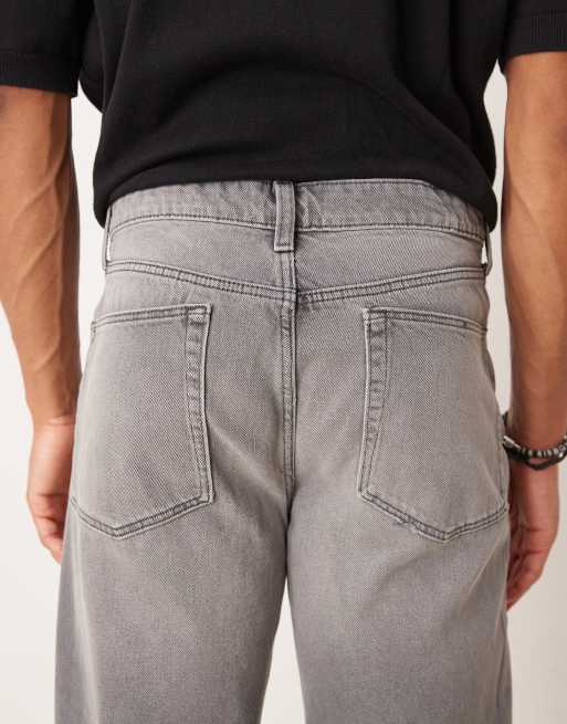 ASOS DESIGN - Grå jeans med lige pasform