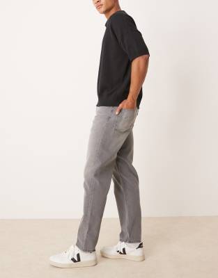 ASOS DESIGN - Grå jeans med lige pasform