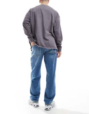 Asos Design Straight Fit Jeans In Blue