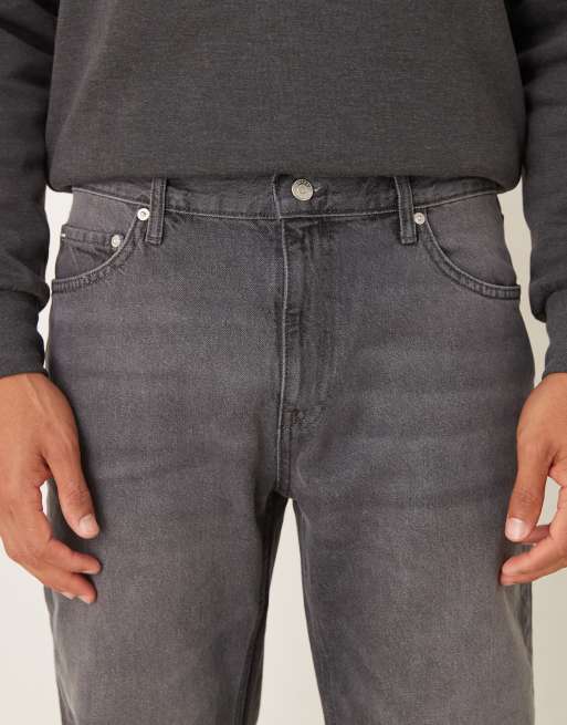 ASOS DESIGN straight fit jeans with heavy gray wash, 4 of 5