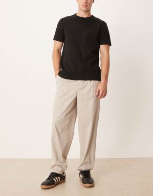Asos Design Straight Fit Jeans With Rips In Gray
