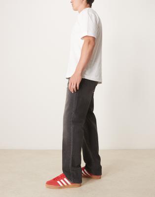 Asos Design Straight Fit Jeans With Stretch In Black
