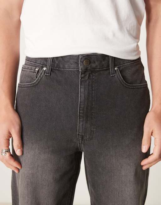 ASOS DESIGN straight fit jeans with stretch in washed black, 5 of 5