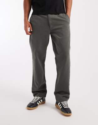 Asos Design Straight Fit Pants In Gray