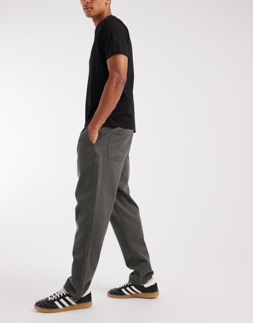ASOS DESIGN straight fit pants in charcoal, 3 of 5