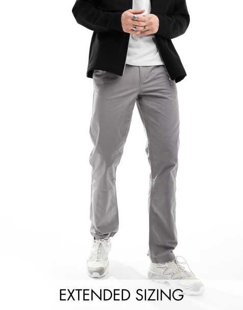 ASOS DESIGN straight fit ripstop pants in grey - view 1