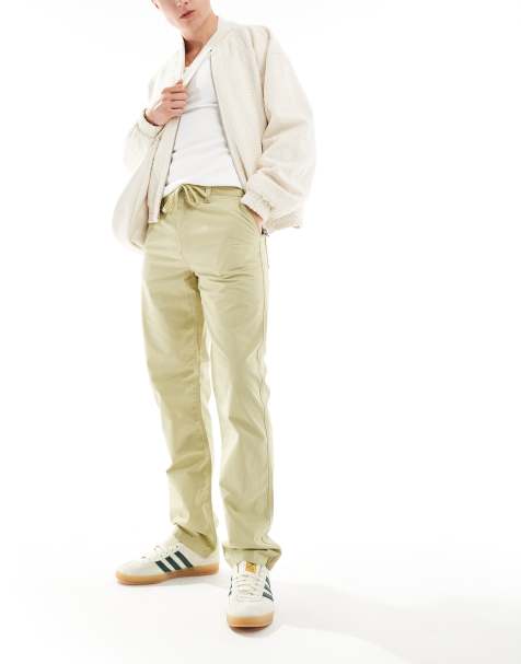 ASOS DESIGN straight fit ripstop trousers in beige - view 1