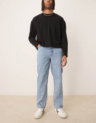 Asos Design Straight Jean In Blue