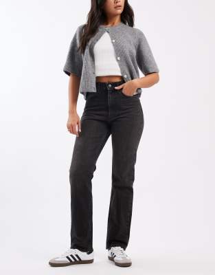 ASOS DESIGN - Straight-Jeans im 90er-Stil in Schwarz