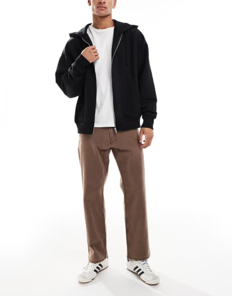 ASOS DESIGN straight jeans in brown wash - view 1