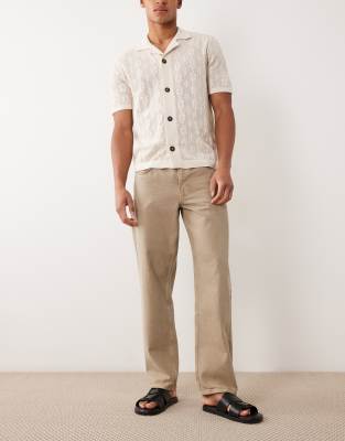 Asos Design Straight Jeans In Animal Print