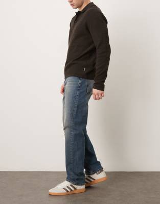 Asos Design Straight Jeans In Blue