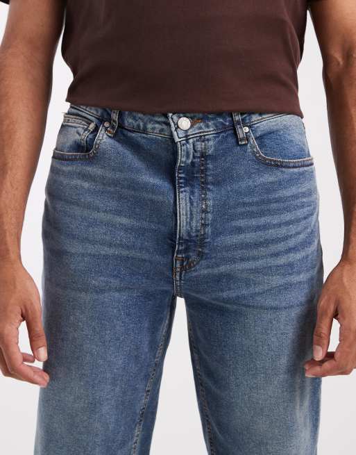 ASOS DESIGN straight jeans in dark wash blue, 4 of 5