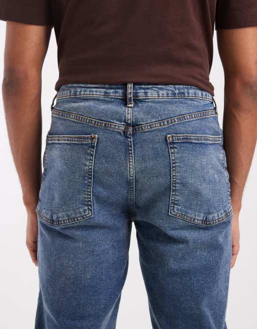 ASOS DESIGN straight jeans in dark wash blue, 5 of 5