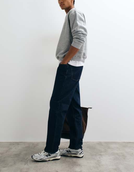ASOS DESIGN straight jeans in dark wash blue, 2 of 5