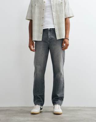 Asos Design Straight Jeans In Gray