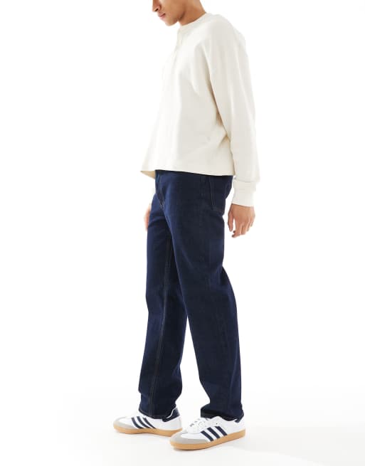 ASOS DESIGN straight jeans in indigio