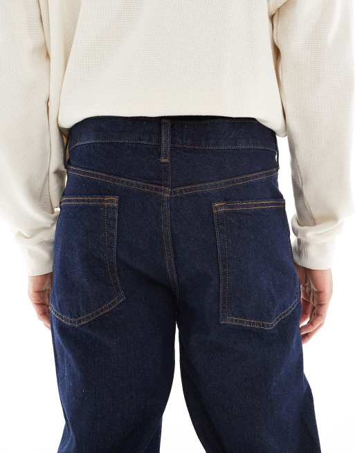 ASOS DESIGN straight jeans in indigio