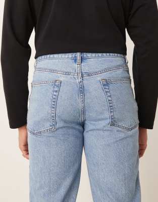 ASOS DESIGN straight jean in light wash blue