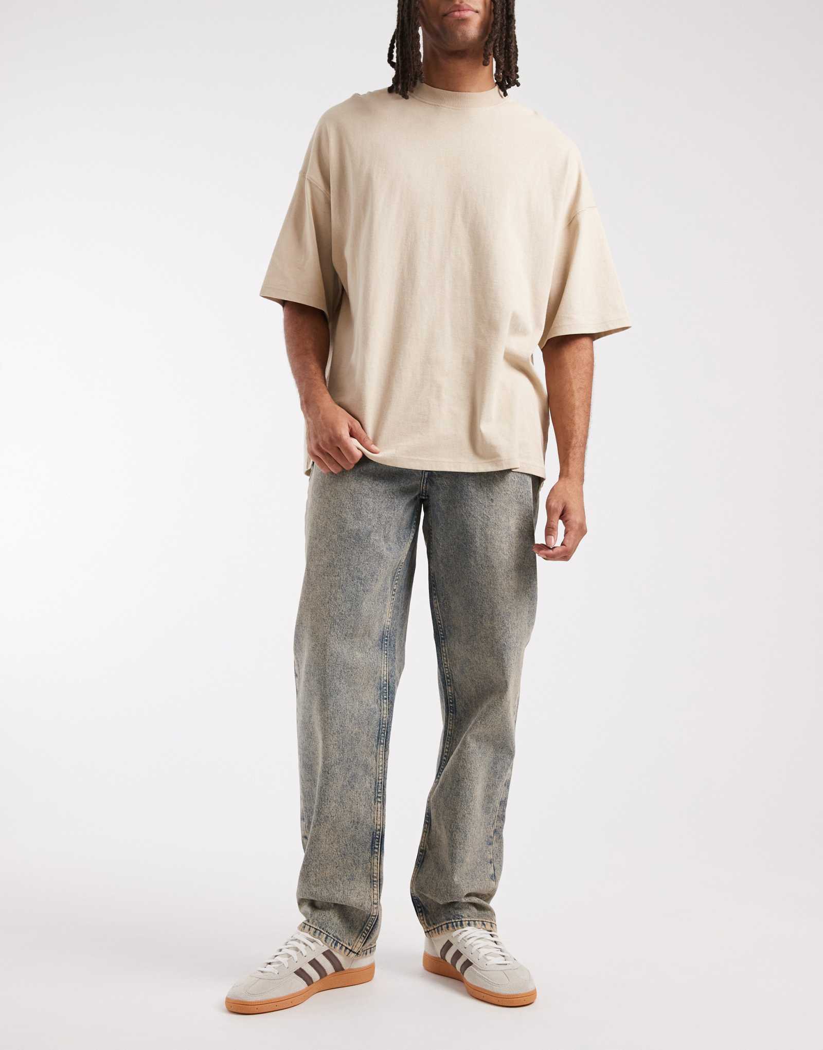 ДИЗАЙНЕРСКИЕ прямые джинсы ASOS светло-голубого цвета