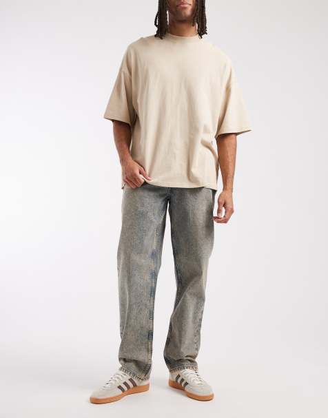 ASOS DESIGN straight jeans in light wash blue