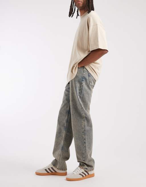 ASOS DESIGN straight jeans in light wash blue