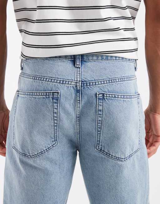 ASOS DESIGN straight jeans in light wash blue, 4 of 5