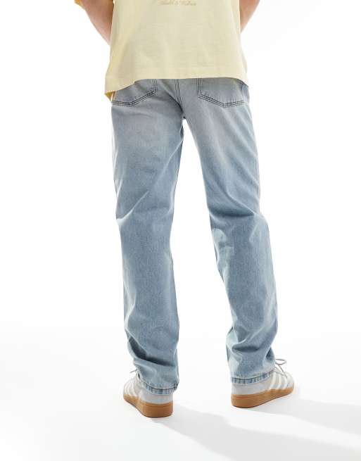 ASOS DESIGN straight jeans in light wash