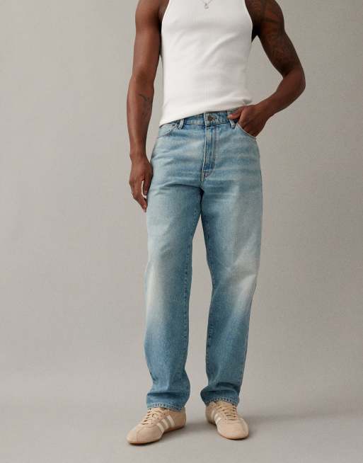 ASOS DESIGN straight jeans in mid wash blue, 3 of 7