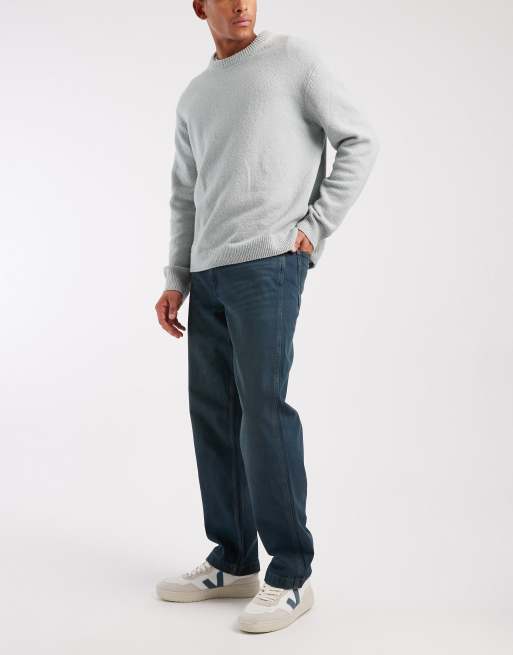 ASOS DESIGN straight jeans in overdyed blue, 2 of 5