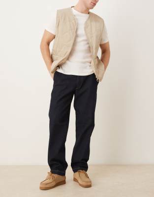 Straight Jeans in Raw-Waschung-Schwarz Schwarz 49 Short