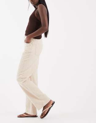 Asos Design Straight Jeans In Neutral