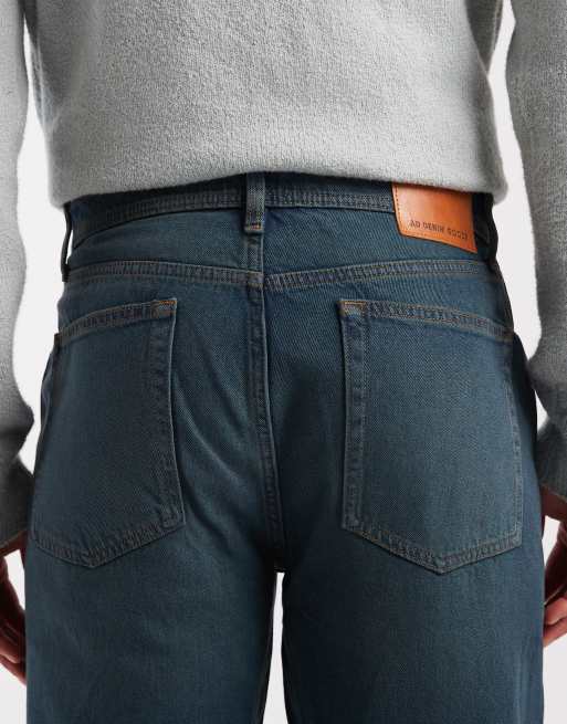 ASOS DESIGN – Straight Jeans in überfärbtem Blau, 5 von 5