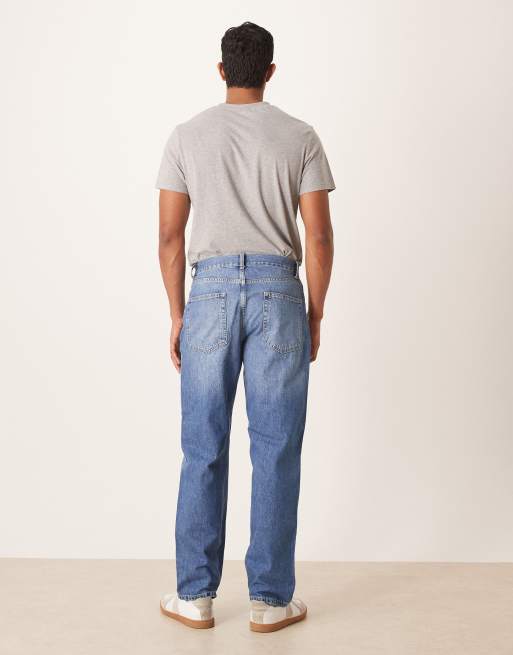 ASOS DESIGN straight jeans in vintage mid wash blue, 2 of 5