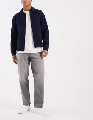 Asos Design Straight Jeans In Gray