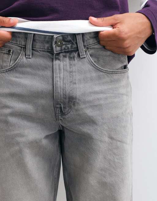 ASOS DESIGN straight jeans in vintage washed grey, 3 of 5