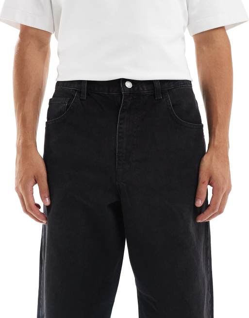 ASOS DESIGN straight jeans in washed black, 4 of 5