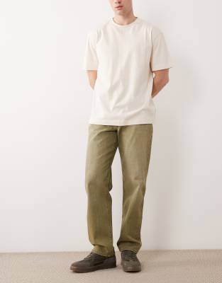 Asos Design Straight Jeans In Green