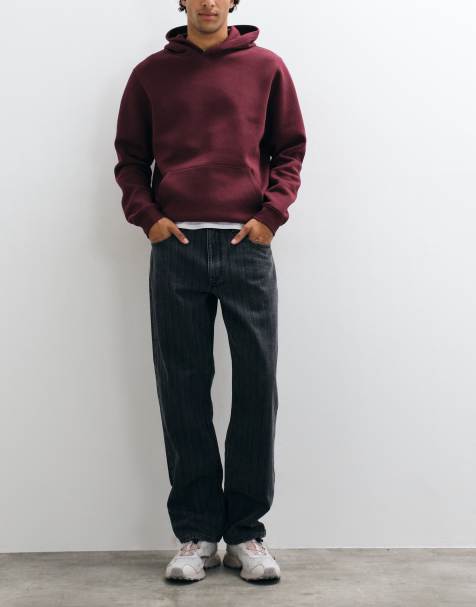 ASOS DESIGN straight jeans in washed grey with stripes - view 1