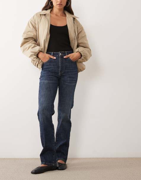 ASOS DESIGN Straight Jeans mit Kreuzmuster - view 1