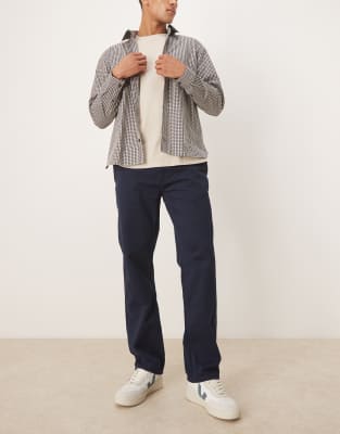 Asos Design Straight Leg Chino Pants In Blue
