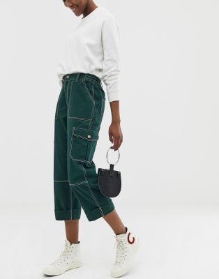 straight leg combat trousers