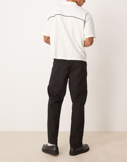ASOS DESIGN Essential straight leg jeans in black