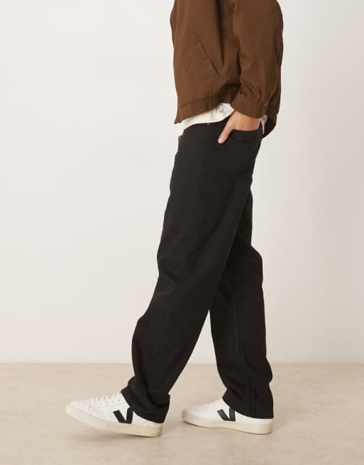 ASOS DESIGN Essential straight leg jeans in black