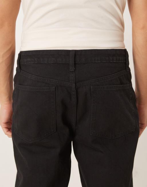 ASOS DESIGN Essential straight leg jeans in black