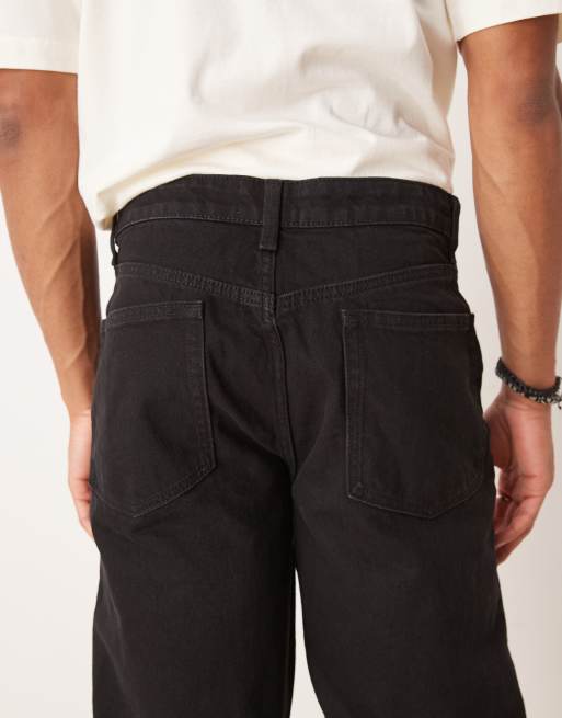 ASOS DESIGN Essential straight leg jeans in black
