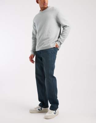 Asos Design Straight Leg Jeans In Blue