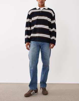 Asos Design Straight Leg Jeans In Multi