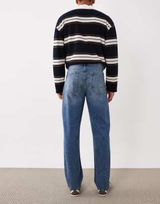 Asos Design Straight Leg Jeans In Multi
